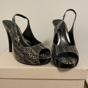 Jessica Simpson Black Slingback Platform